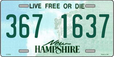 NH license plate 3671637
