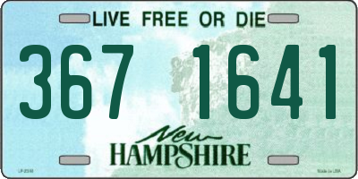 NH license plate 3671641