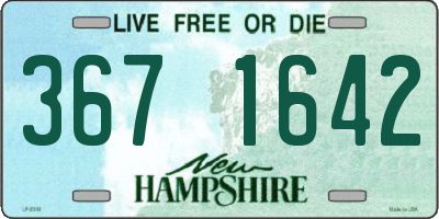 NH license plate 3671642