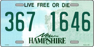 NH license plate 3671646