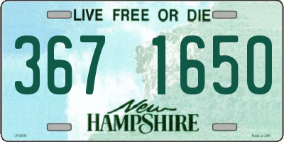 NH license plate 3671650
