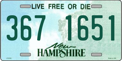 NH license plate 3671651