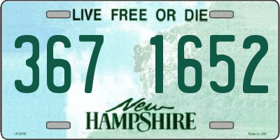 NH license plate 3671652