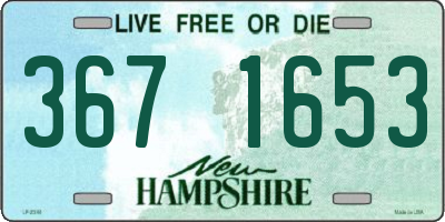 NH license plate 3671653
