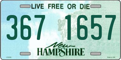 NH license plate 3671657