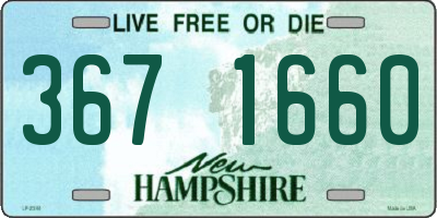 NH license plate 3671660