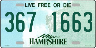 NH license plate 3671663