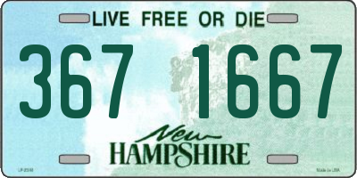 NH license plate 3671667