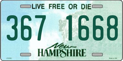 NH license plate 3671668