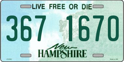 NH license plate 3671670
