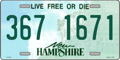 NH license plate 3671671