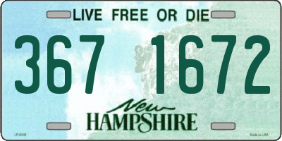 NH license plate 3671672