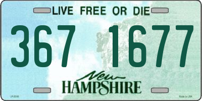 NH license plate 3671677