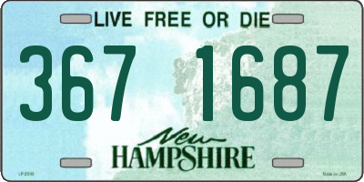 NH license plate 3671687