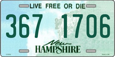 NH license plate 3671706