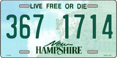 NH license plate 3671714