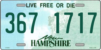 NH license plate 3671717