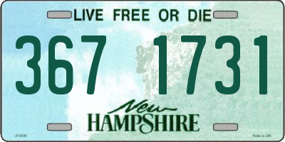 NH license plate 3671731