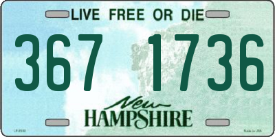 NH license plate 3671736