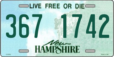 NH license plate 3671742