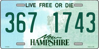 NH license plate 3671743