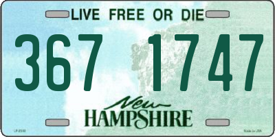 NH license plate 3671747