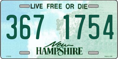 NH license plate 3671754
