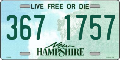 NH license plate 3671757