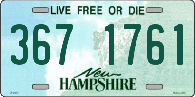NH license plate 3671761