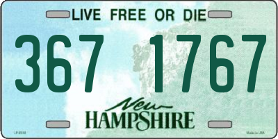 NH license plate 3671767