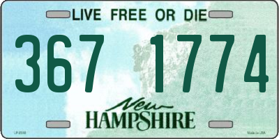 NH license plate 3671774