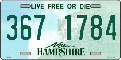 NH license plate 3671784