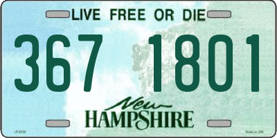 NH license plate 3671801