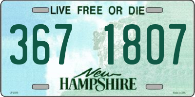 NH license plate 3671807