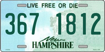 NH license plate 3671812