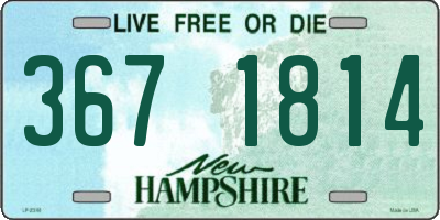 NH license plate 3671814