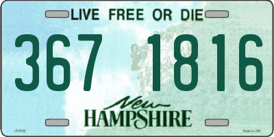 NH license plate 3671816