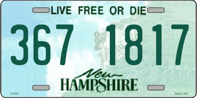NH license plate 3671817