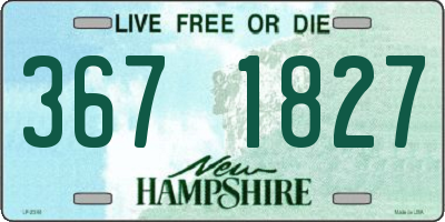 NH license plate 3671827