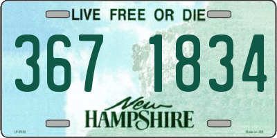NH license plate 3671834
