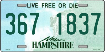 NH license plate 3671837