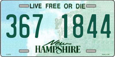 NH license plate 3671844