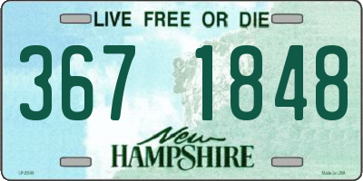 NH license plate 3671848