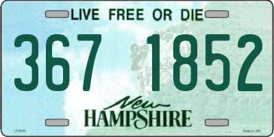 NH license plate 3671852