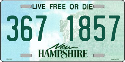 NH license plate 3671857