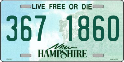 NH license plate 3671860
