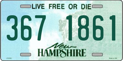 NH license plate 3671861