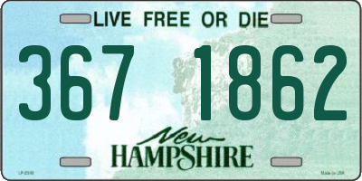 NH license plate 3671862