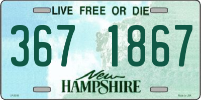 NH license plate 3671867