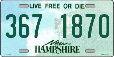 NH license plate 3671870